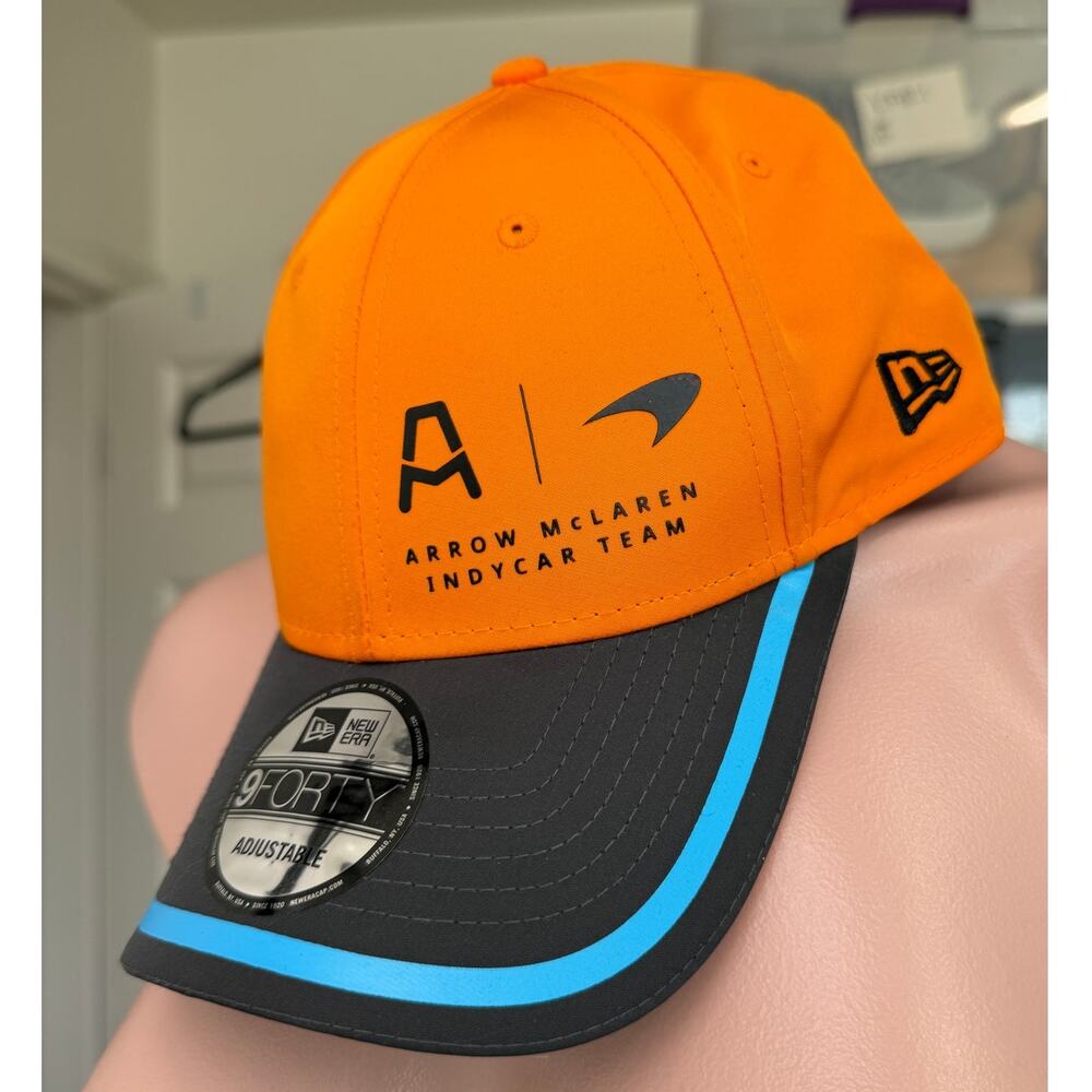 NWOT New Era McLaren IndyCar 9Forty Cap Orange